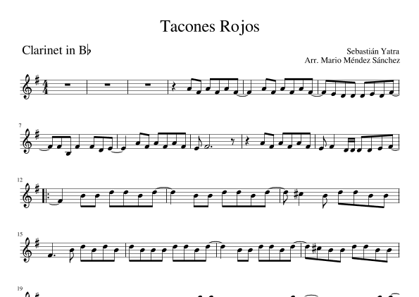 Tacones Rojos (arr. Mario Méndez Sánchez)
