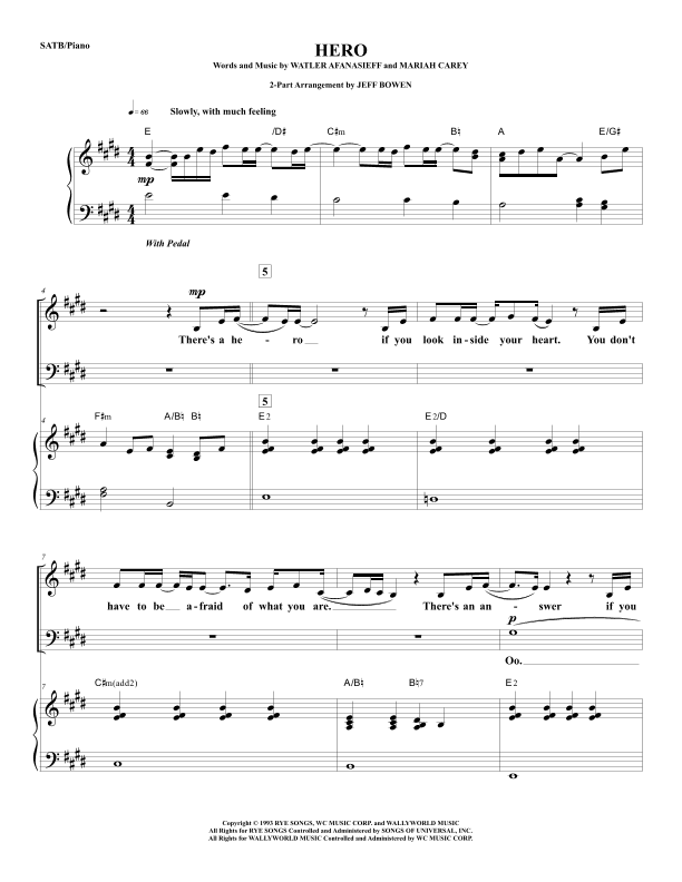 Hero (arr. Jeffrey Bowen)