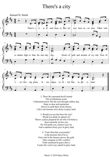 There's a city of such beauty. A new tune to a wonderful old hymn.