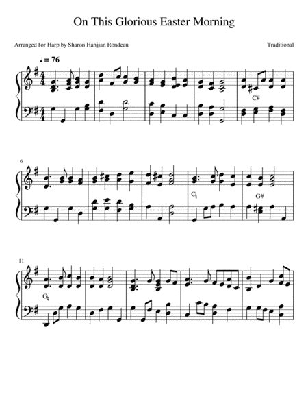 On This Glorious Easter Morning (arr. Sharon Hanjian Rondeau)