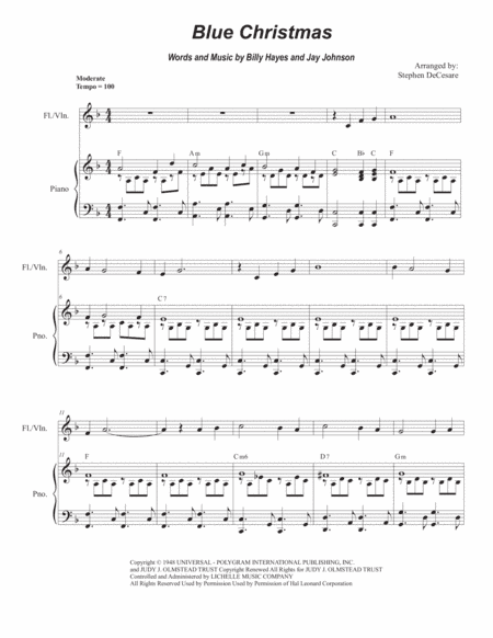 Blue Christmas (arr. Stephen DeCesare)
