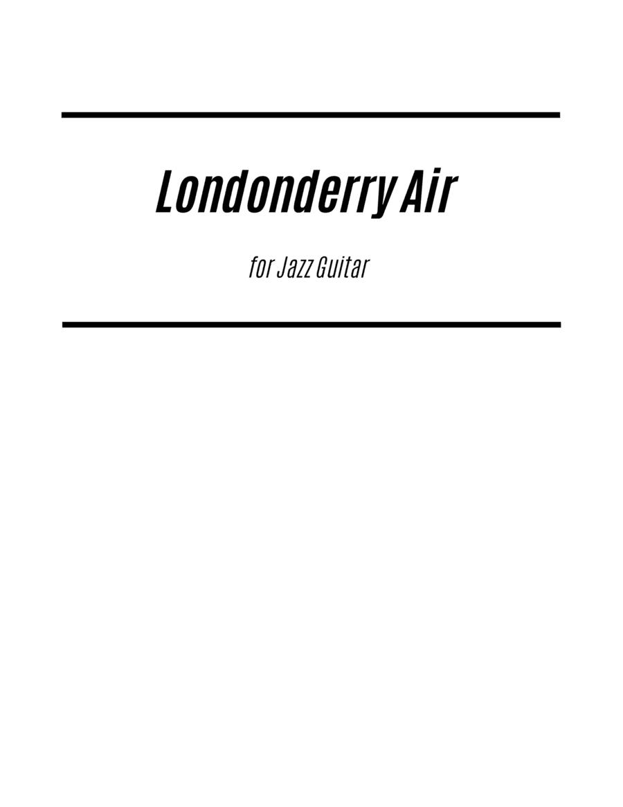 Londonderry Air (for Jazz Guitar) (arr. Kenneth Pasciak)