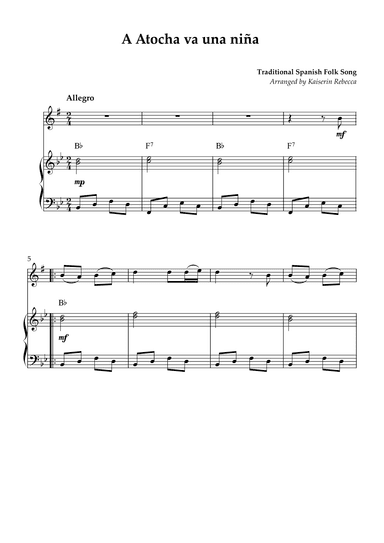 A Atocha va una niña (arr. Kaiserin Rebecca)