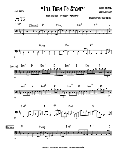 I'll Turn To Stone (arr. Accubass)