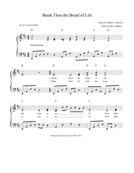 Break Thou the Bread of Life (arr. Leonora Hardy)