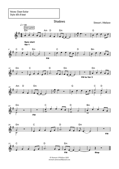 Shadows - Electronic keyboard