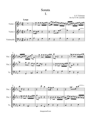Sonata in C Minor Movement I (arr. Nick Lacanski)