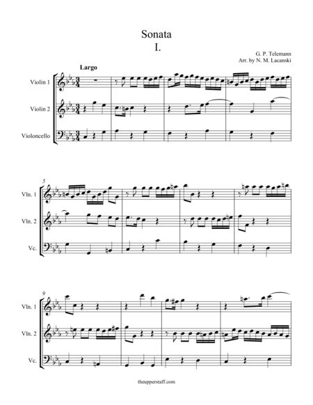 Sonata in C Minor Movement I (arr. Nick Lacanski)