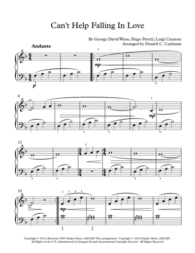 Can't Help Falling In Love (arr. Doniell Cushman)