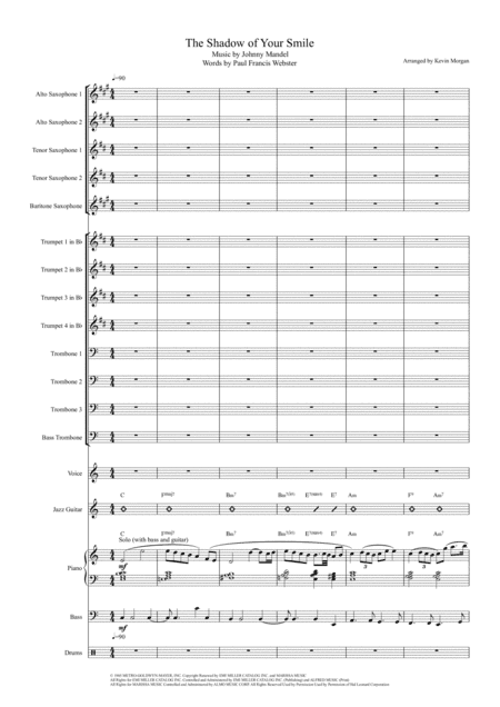 The Shadow Of Your Smile (arr. trombonemusic.co.uk)