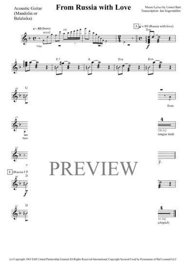 From Russia With Love (arr. Jan Angermüller)