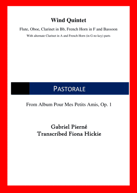 Pastorale: Wind Quintet (arr. Fiona Hickie)