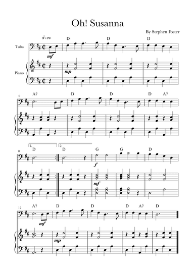 Oh! Susanna (arr. Glauco Fernandes)