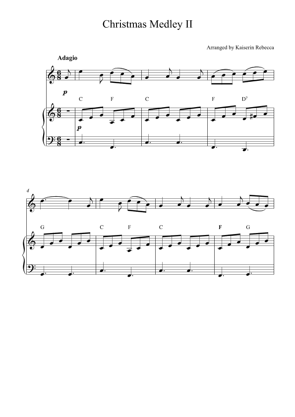 Christmas Medley II (arr. Kaiserin Rebecca)