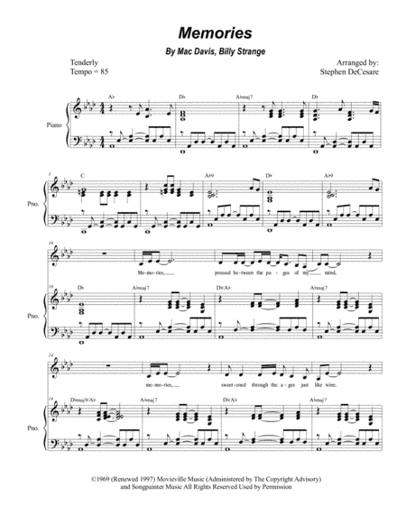 Memories (arr. Stephen DeCesare)