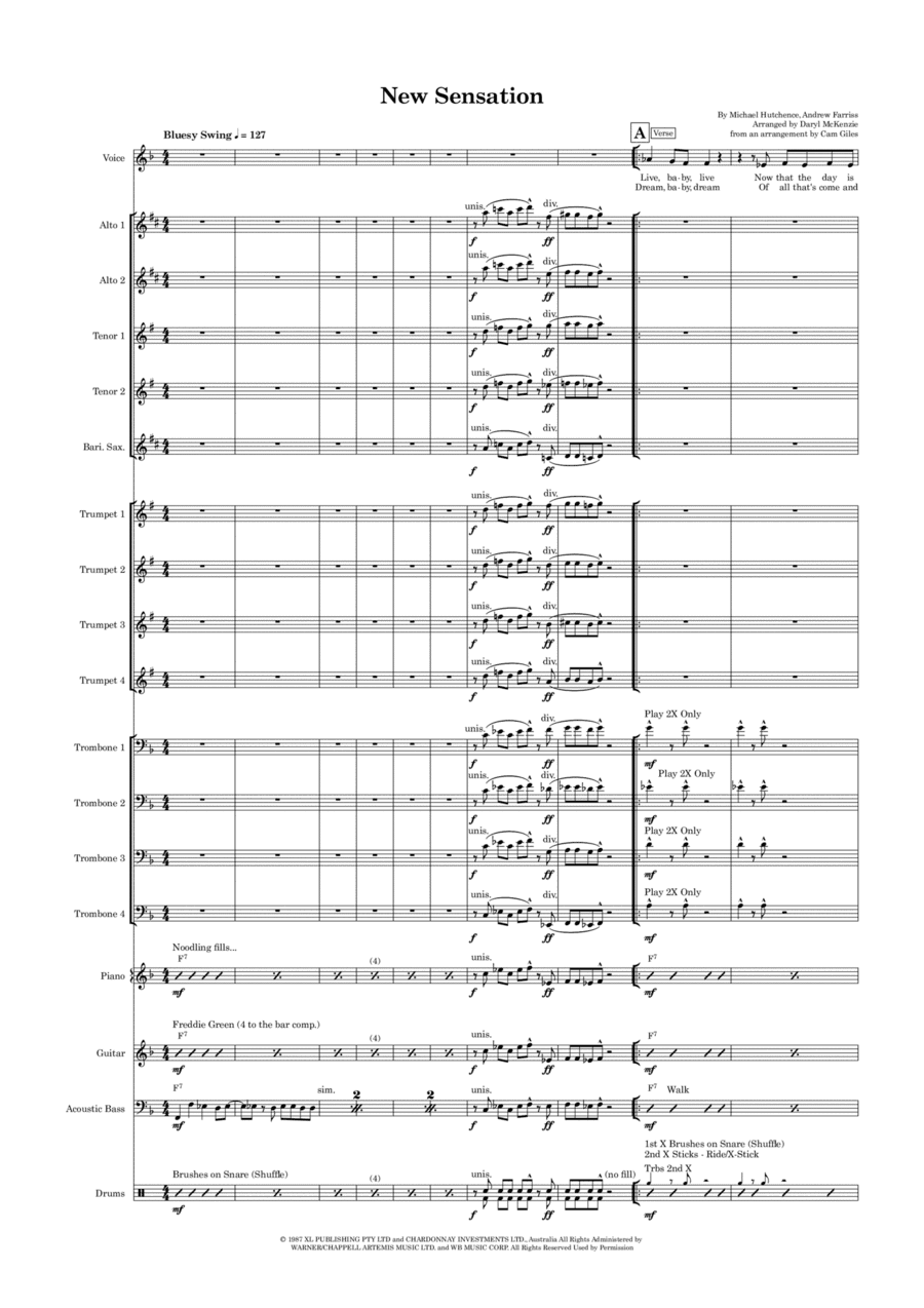New Sensation (arr. Daryl McKenzie)