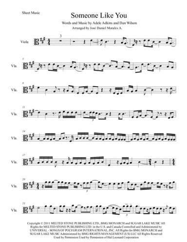 Someone Like You (arr. José Daniel Morales A.)