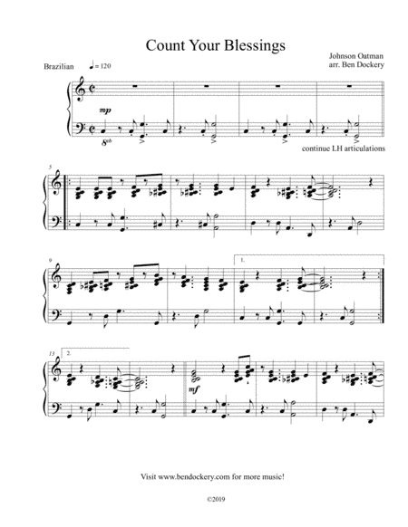 Count Your Blessings (arr. Ben Dockery)