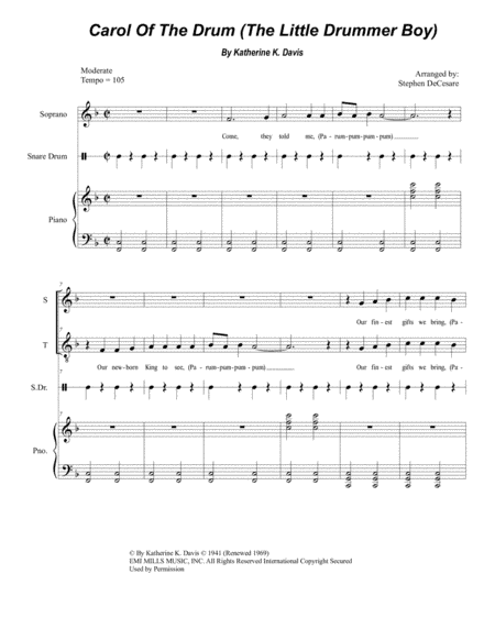 Carol Of The Drum (arr. Stephen DeCesare)