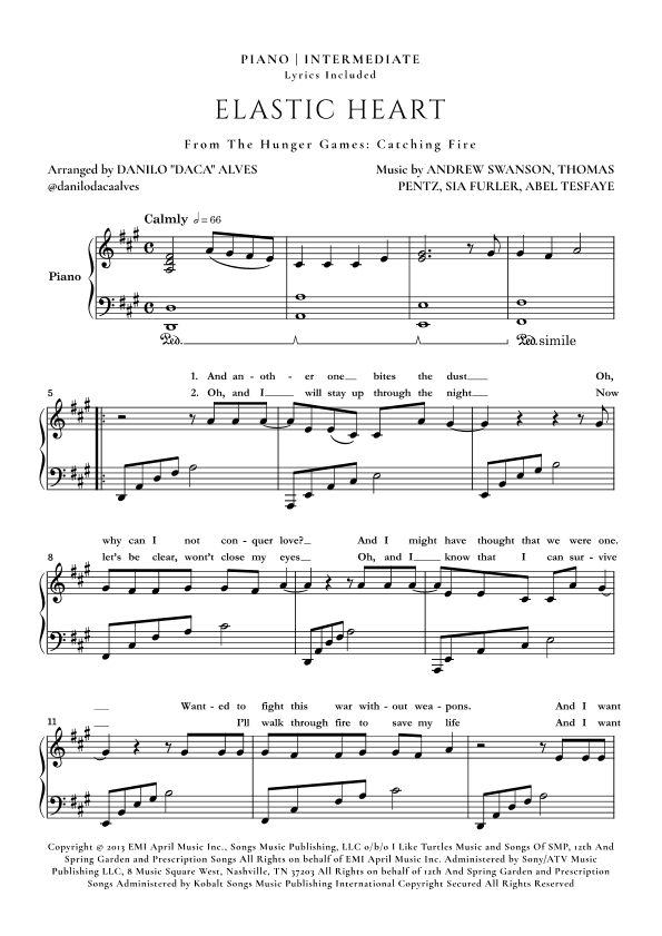 Elastic Heart (arr. Danilo "Daca" Alves)