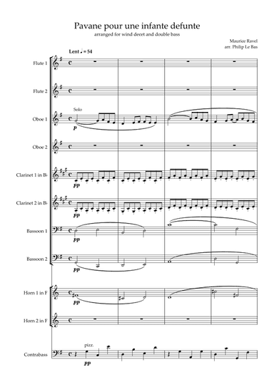 Pavane pour une Infante Defunte (arr. Philip Le Bas)