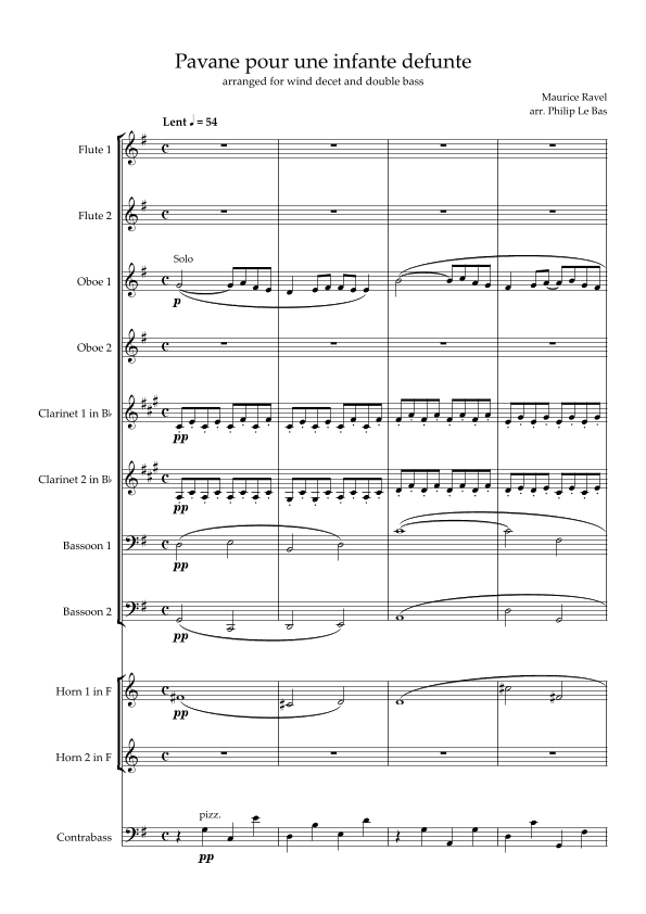 Pavane pour une Infante Defunte (arr. Philip Le Bas)