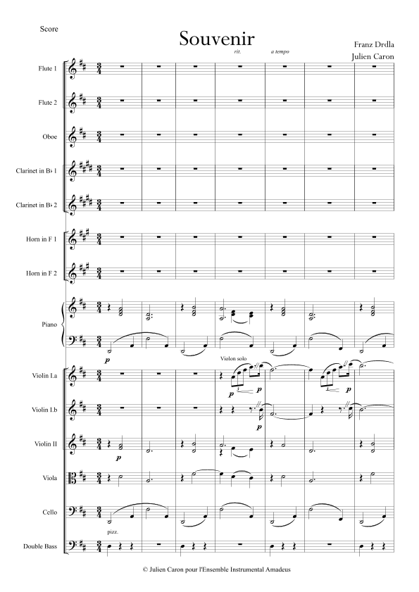 Souvenir (arr. Julien Caron)