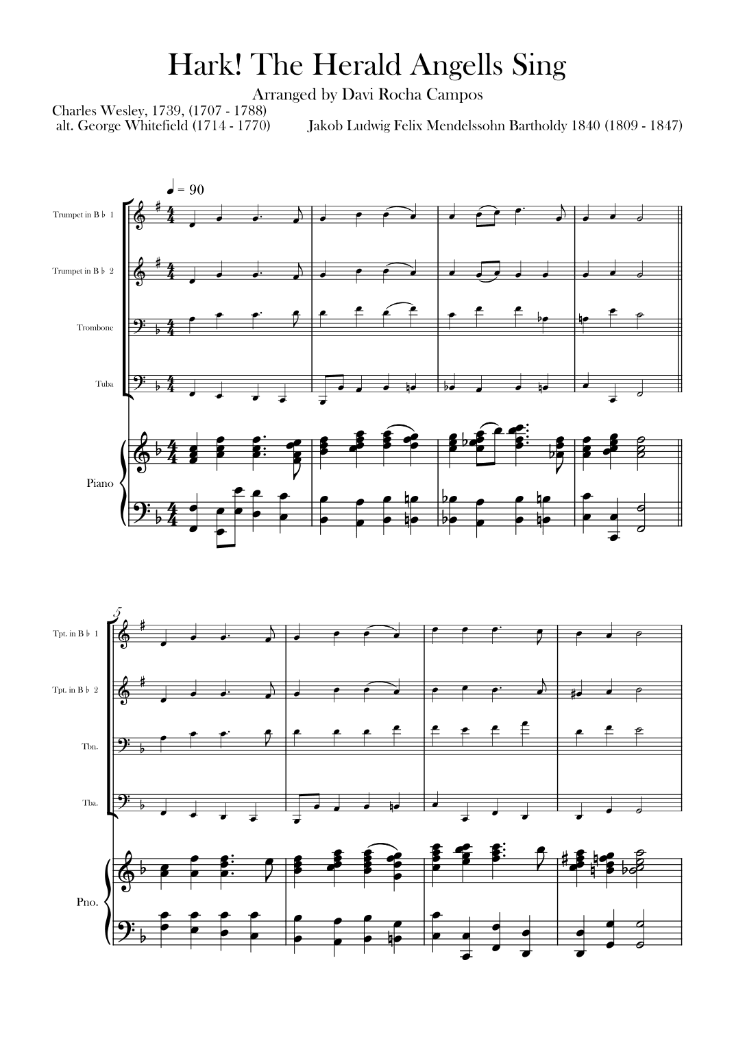 Hark! The Herald Angells Sing (arr. Davi Rocha Campos)
