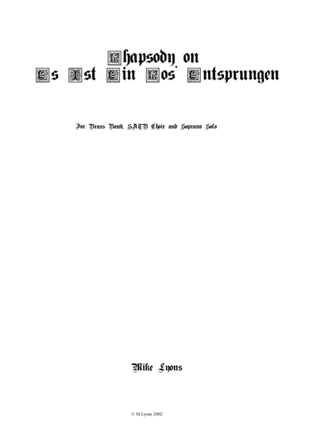 Es Ist Ein Ros' Entsprungen (Brass band)