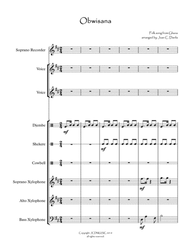Obwisana (For Orff Ensemble) (arr. Juan C. Davila)