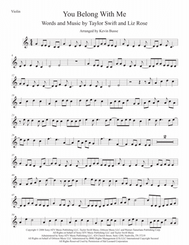 You Belong With Me (arr. Kevin Busse)