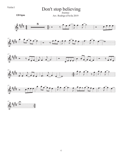 Don't Stop Believin' (arr. Arranged by Rodrigo d'Avila ( Versus quatro))