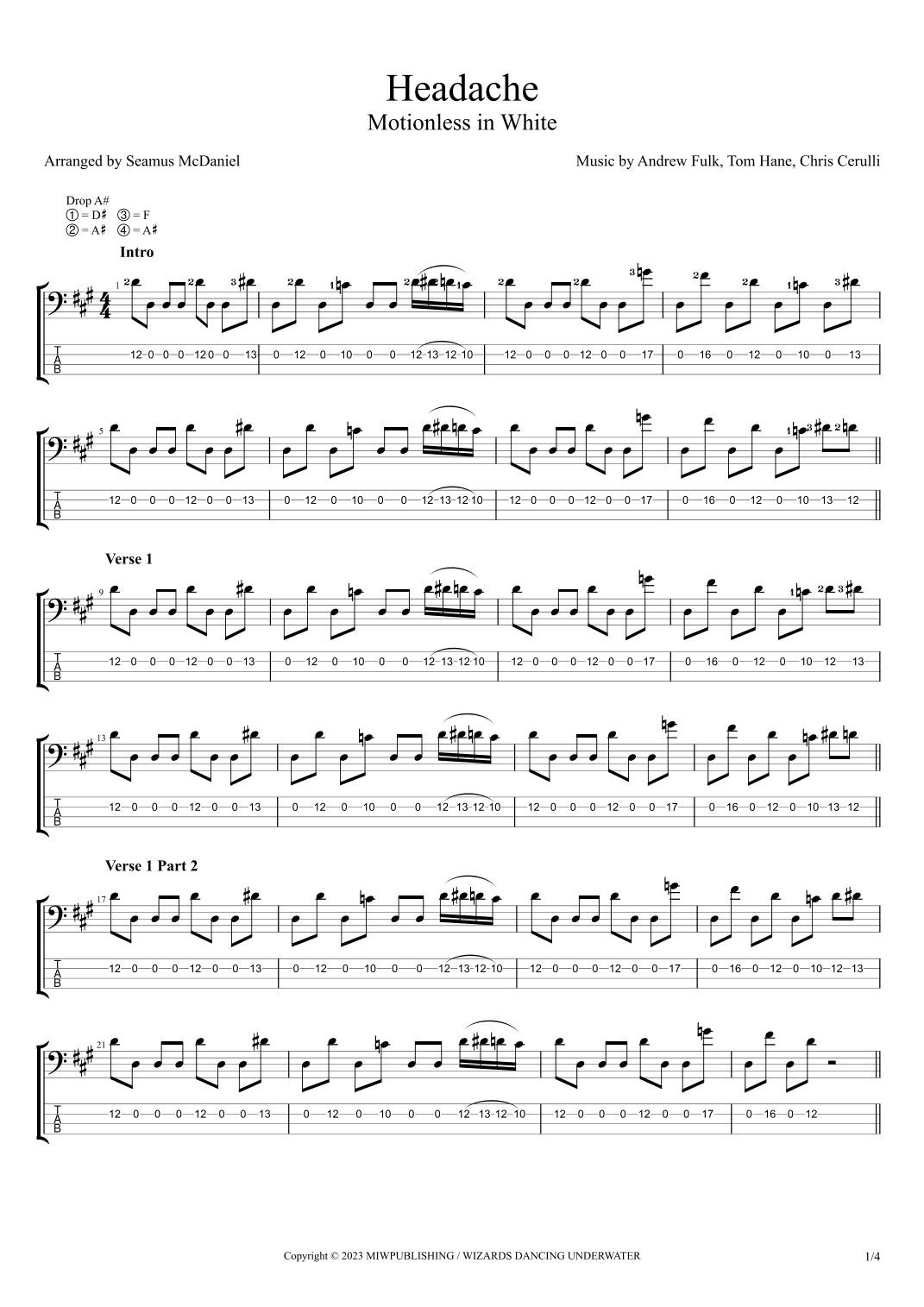 Headache (arr. Seamus McDaniel)