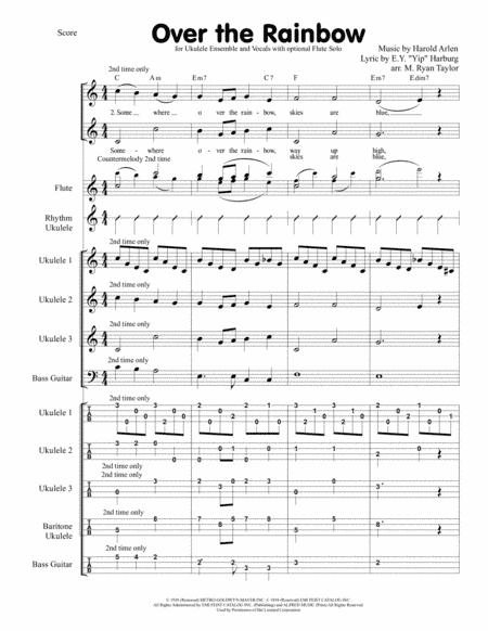 Over The Rainbow (from The Wizard Of Oz) (arr. M. Ryan Taylor)