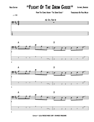 Flight Of The Snow Goose (arr. Accubass)