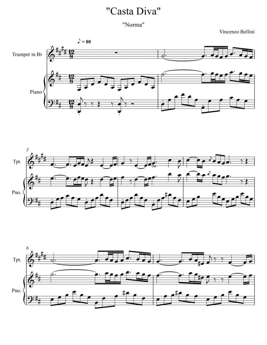 Vincenzo Bellini - Casta Diva - Norma (Trumpet Solo) (arr. André Laitano)
