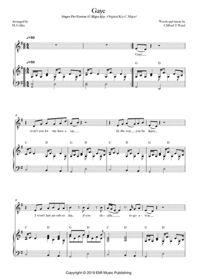 Gaye (arr. M Colley)