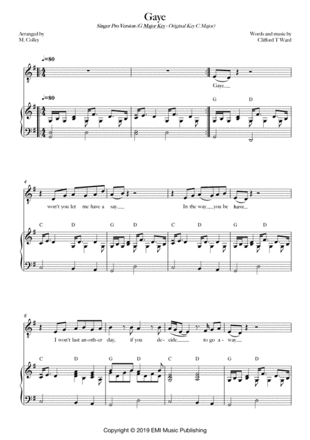 Gaye (arr. M Colley)