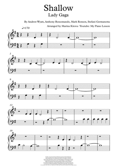 Shallow (arr. Marina Kirova)