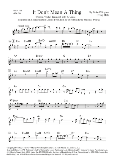 It Don't Mean A Thing (if It Ain't Got That Swing) (arr. moon salt)