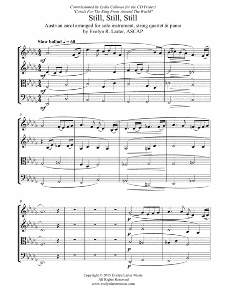 Still, Still, Still String Parts (arr. Evelyn Larter Music)