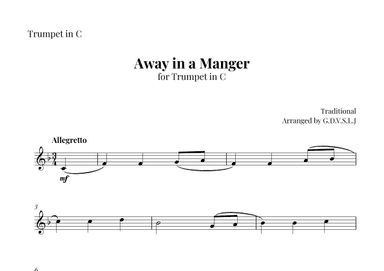 Away in a Manger (arr. G.D.V.S.L.J)
