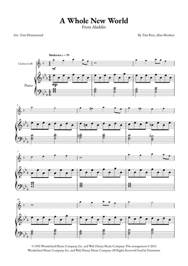 A Whole New World (arr. Tom Drummond)