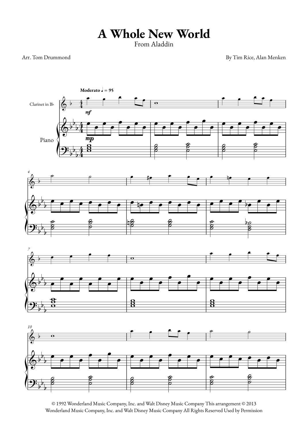 A Whole New World (arr. Tom Drummond)