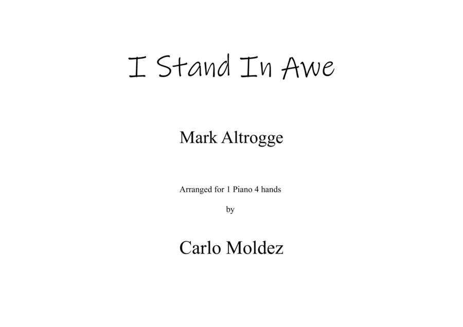 I Stand In Awe (arr. Carlo Moldez)