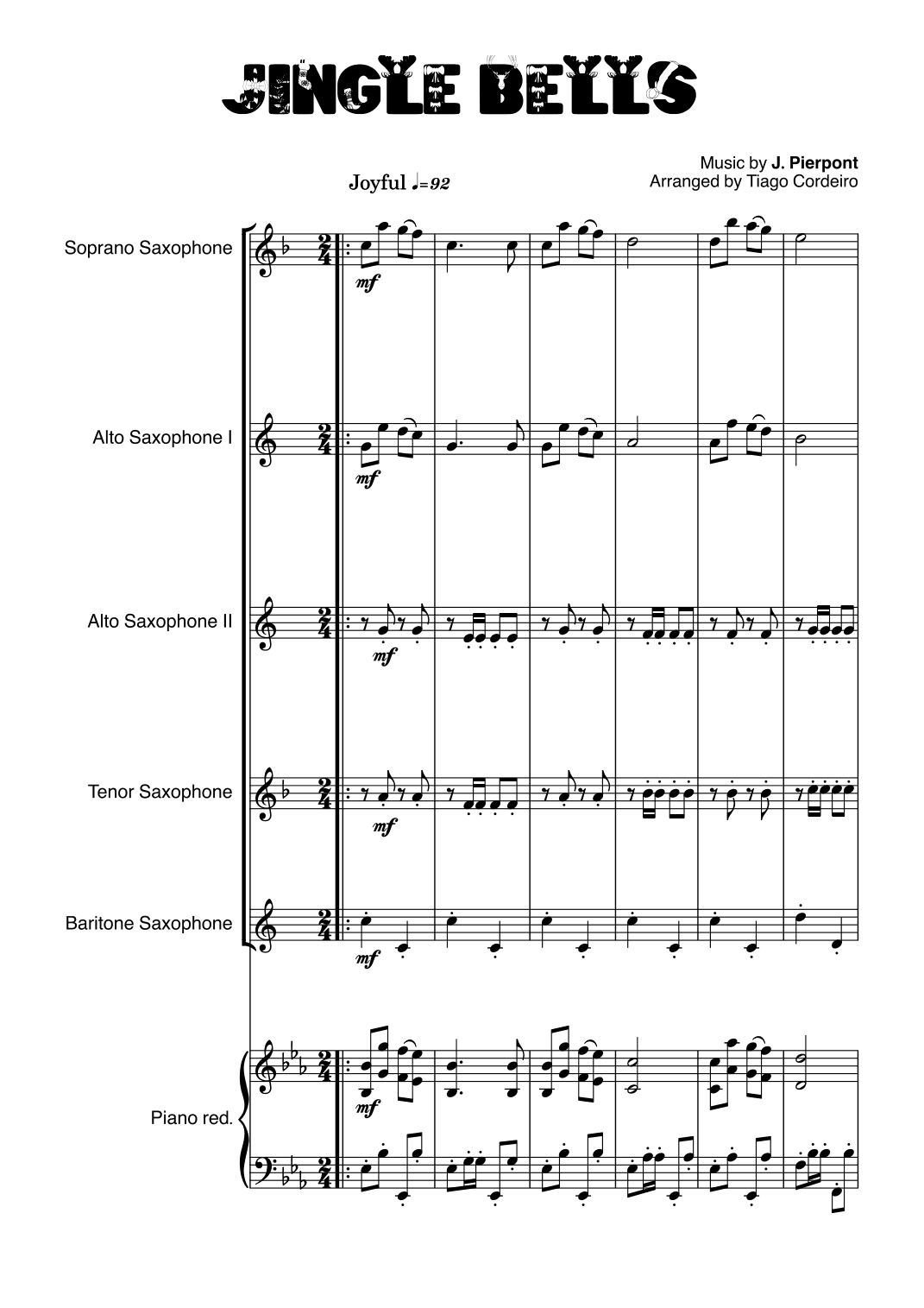 Jingle Bells (arr. Tiago Cordeiro)