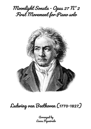 Moonlight Sonata, First Movement, Op. 27, No. 2 by Beethoven - Piano solo (arr. Lucas Figueiredo)
