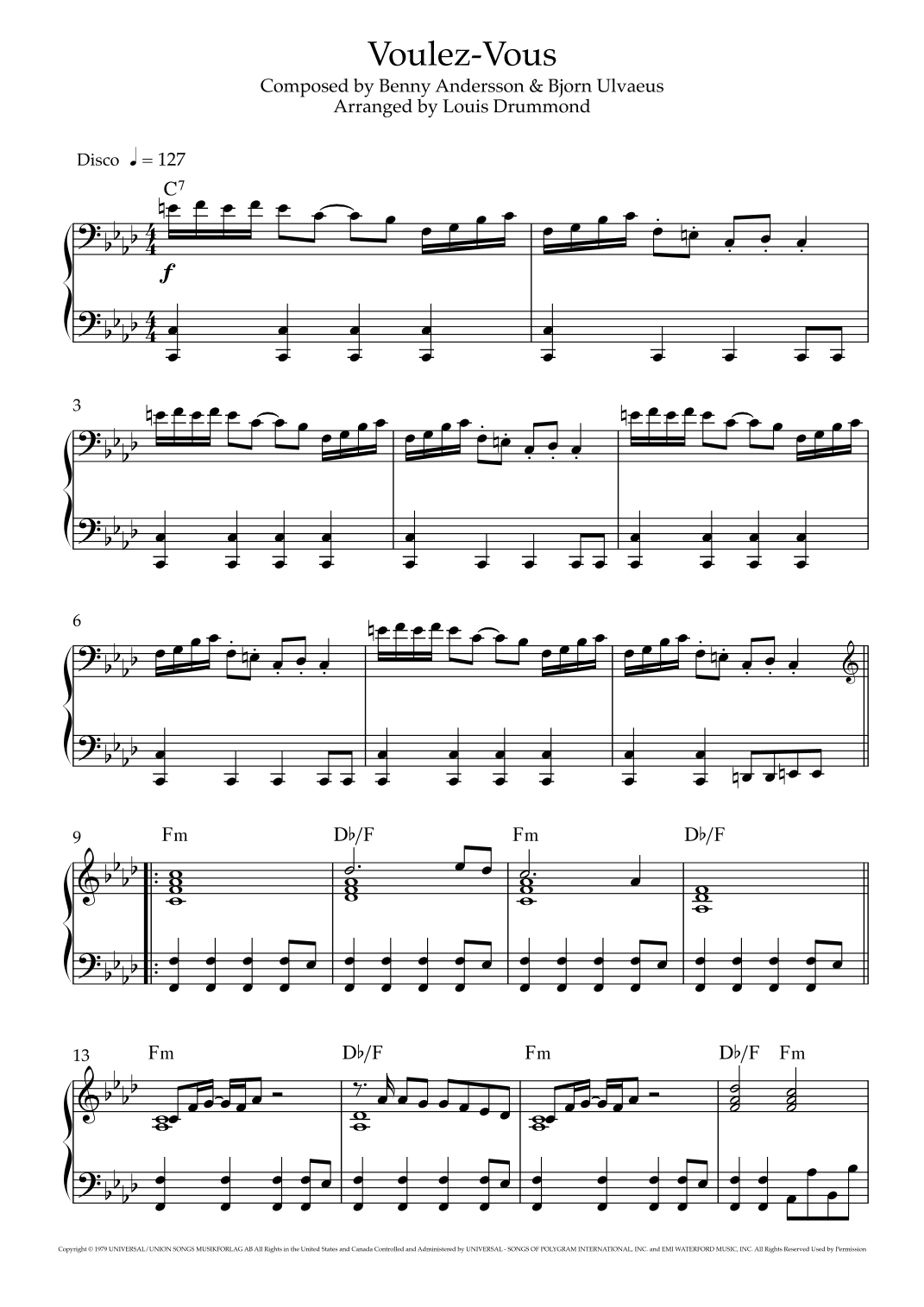 Voulez-vous (arr. Louis Drummond)