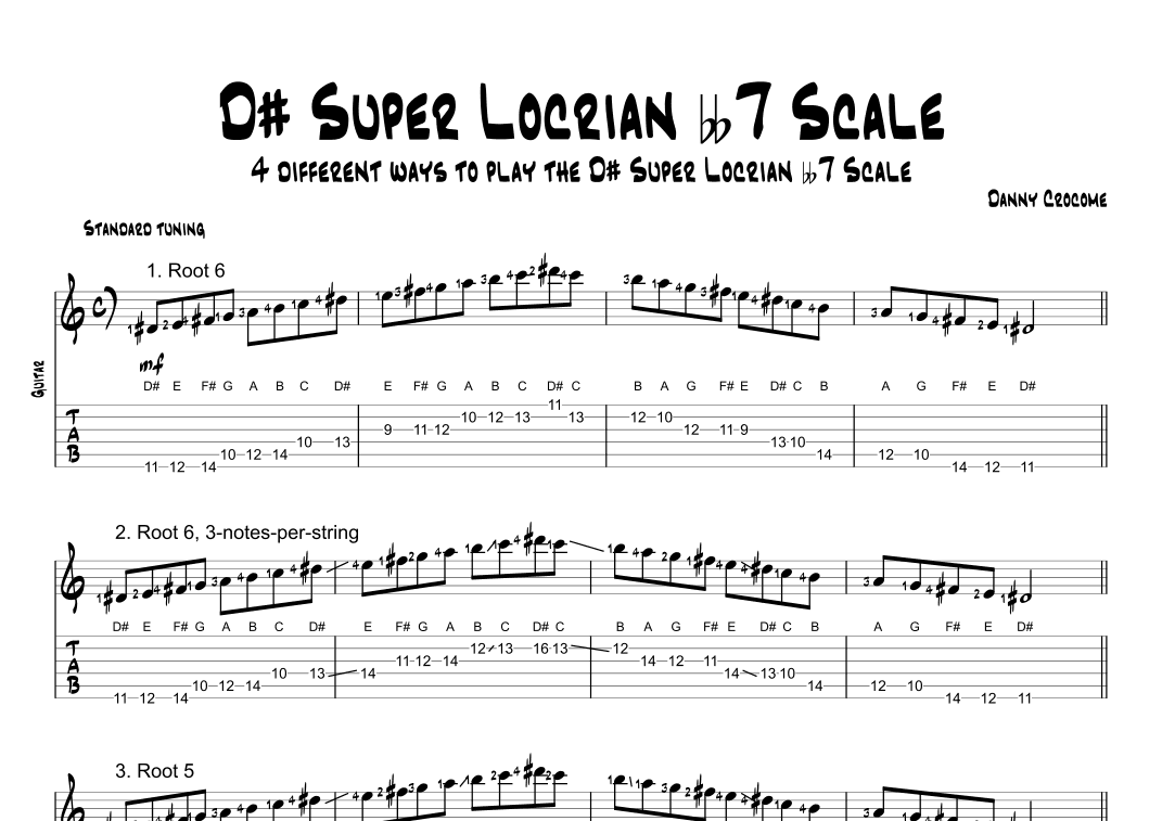 D# Super Locrian bb7 Scale (4 Ways to Play)