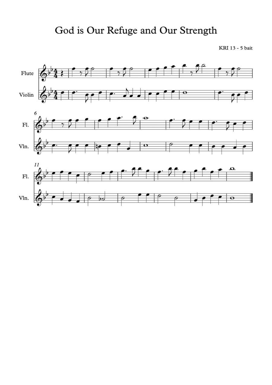 God is Our Refuge and Our Strength (arr. Angie Wiranata)